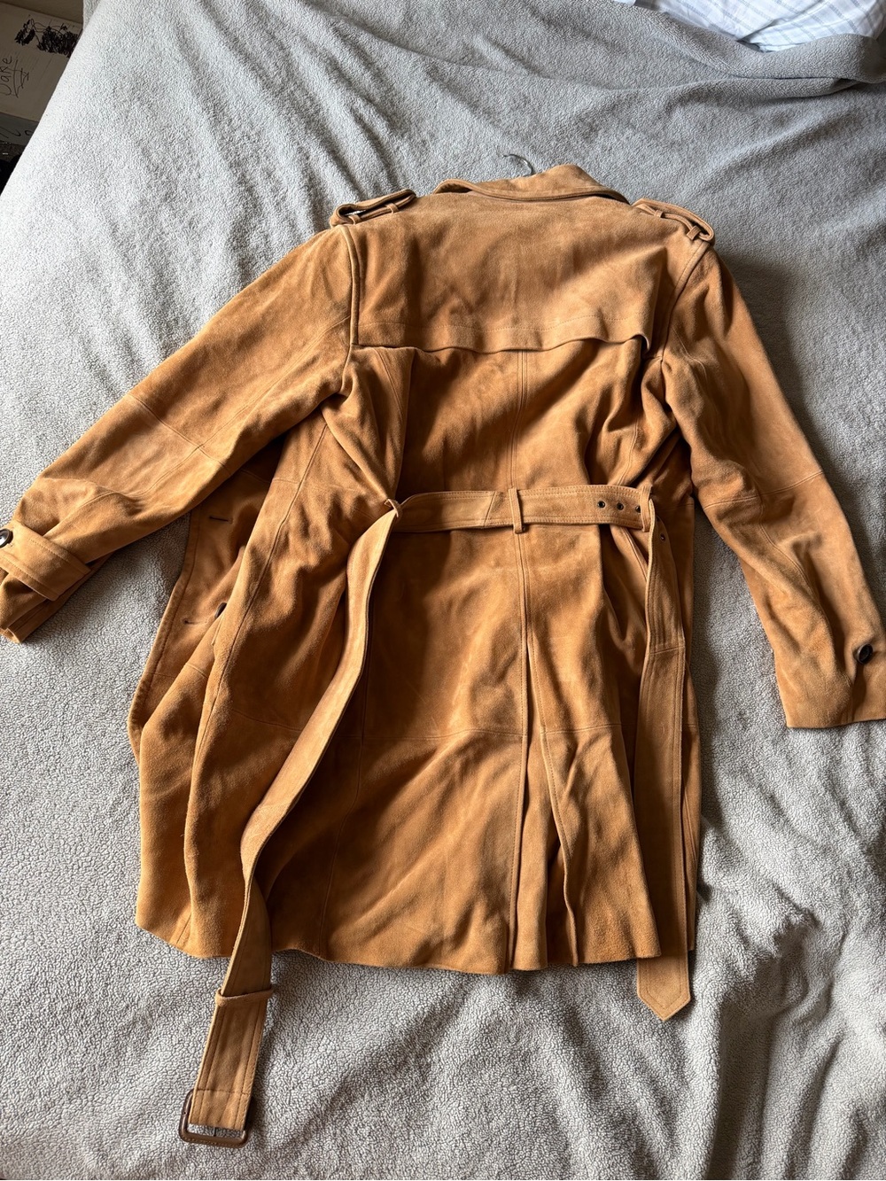 Banana Republic - Heritage Suede Trench Coat - Tan - Never Worn - Picture 4 of 11